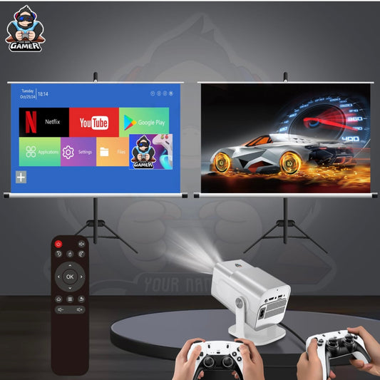 SMQ Projector with Games and Wireless Controller HCS350 PRO || إس إم كيو بروجكتر مع العاب ويد تحكم لاسلكية