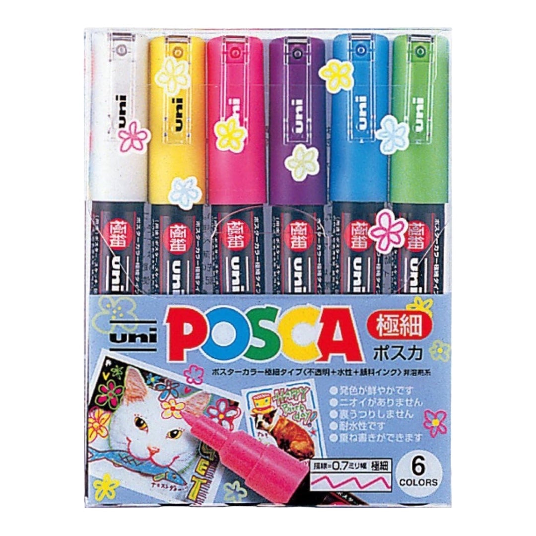 POSCA set 1M acrylic pastel paints 4pcs