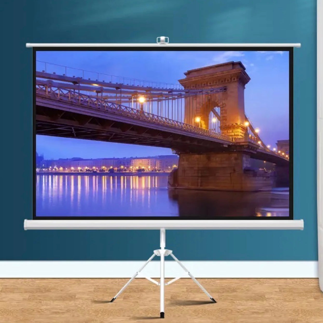 SMQ Tripod screen projector size 180c*180c || شاشة عرض بروجكتور مع ستاند مقاس ١٨٠سم*١٨٠سم