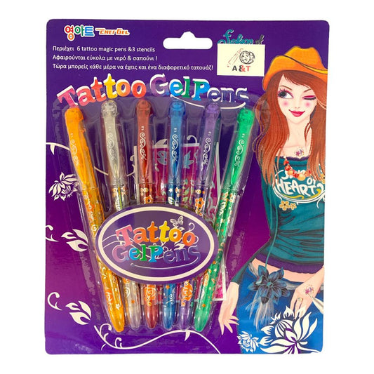 Tatoo Gel Pens 6 Colors || الوان جل تاتو ٦ لون