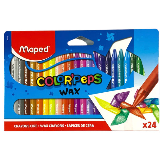 maped color peps wax 24 colors || الوان شمعية مابد ٢٤ لون
