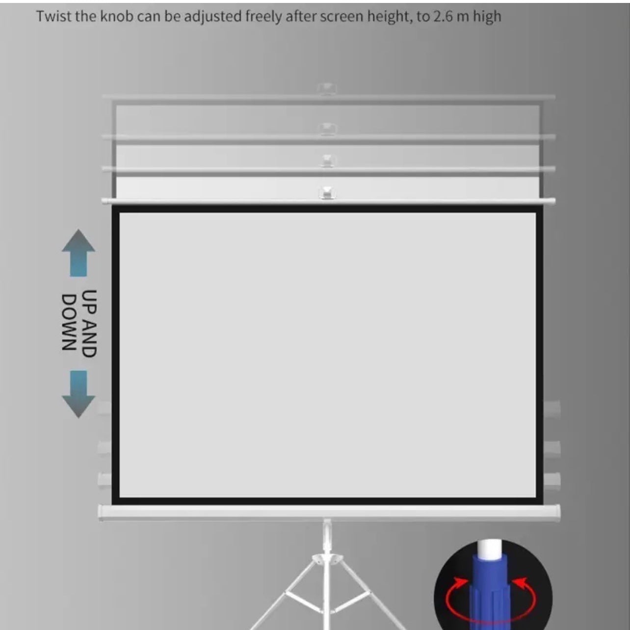 I view Tripod screen projector size 150cm*150cm ||