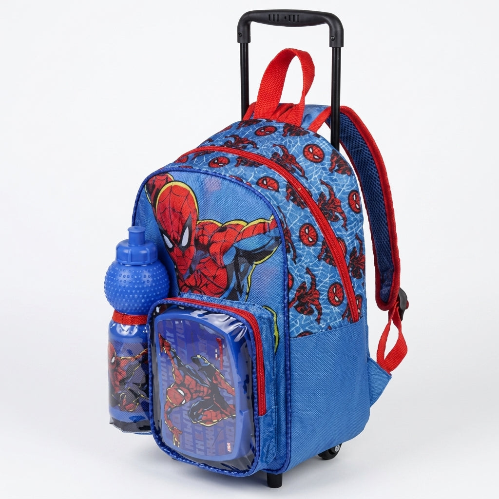 MARVEL SPIDERMAN SPIDERMAN BRAND NEW 3 IN 1 TROLLEY SET 13" || طقم شنطة تروللي مارفل سبايدرمان سبايدرمان الجديدة كليًا ٣ في ١ ، 13 إنش