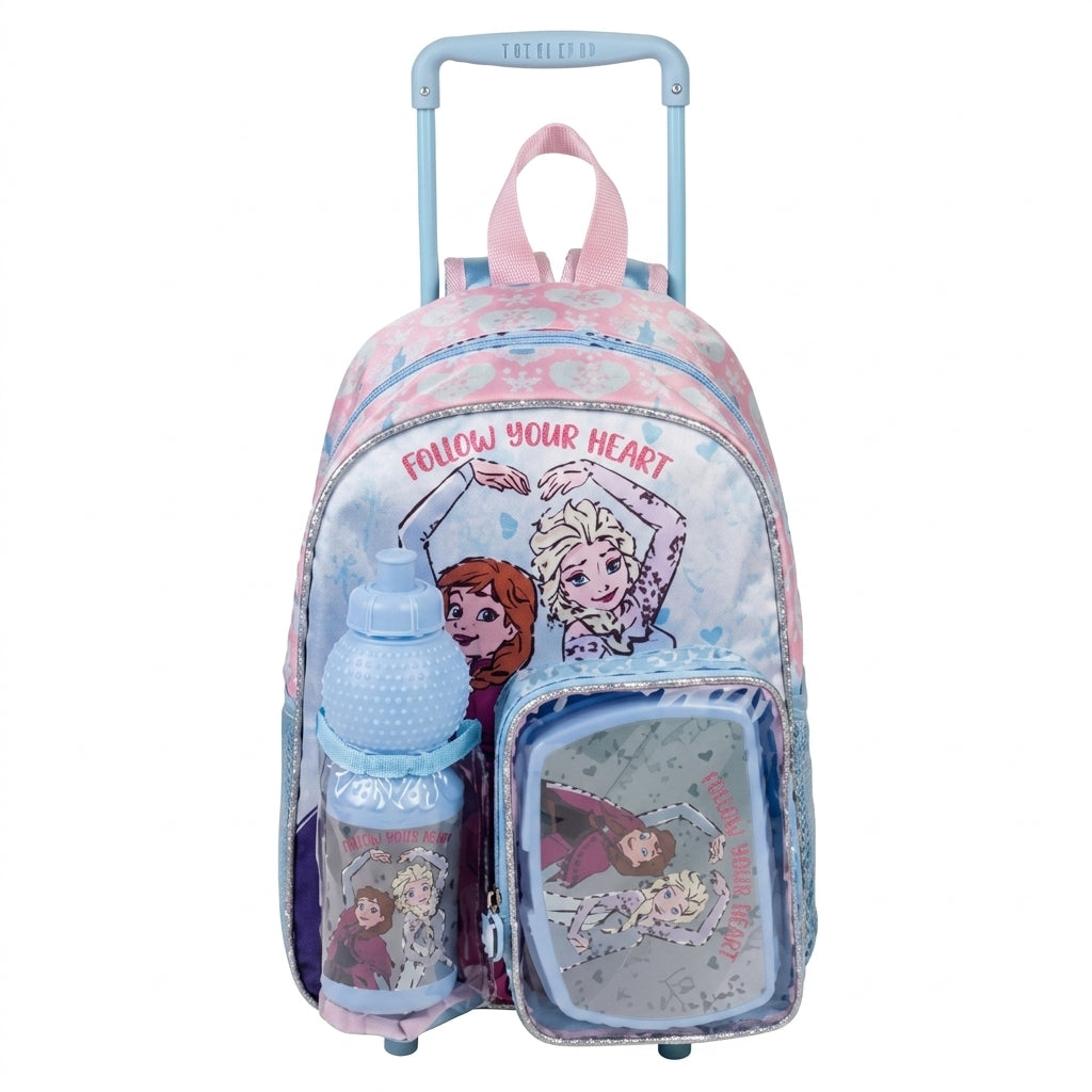 DISNEY FROZEN FOLLOW YOUR HEART 3 IN 1 TROLLEY SET 13" || طقم شنطة تروللي ديزني فروزن فولو يور هارت 3 في 1 ، 13 إنش