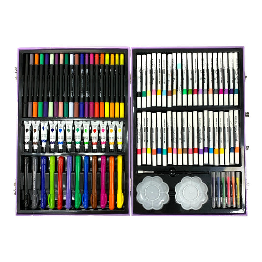 Kuromi Coloring Case 113 Pcs || جنطة تلوين كرومي ١١٣ قطعة