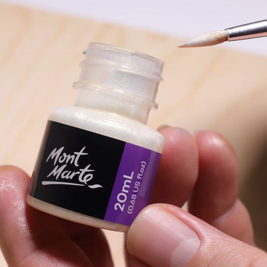 Mont Marte Gold Iridescent Paint Premium 20ml || ورق رسم لؤلؤي مذاب مونت مارت ٢٠ مل
