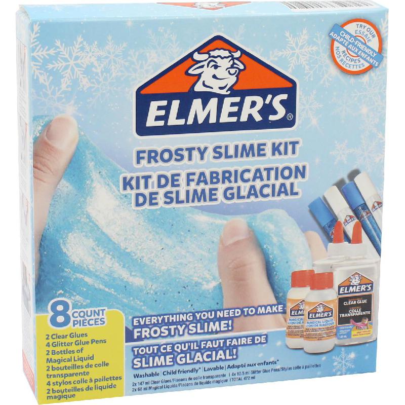 Elmer's Glue Frosty Slime Kit, Clear School Glue, Glitter Glue