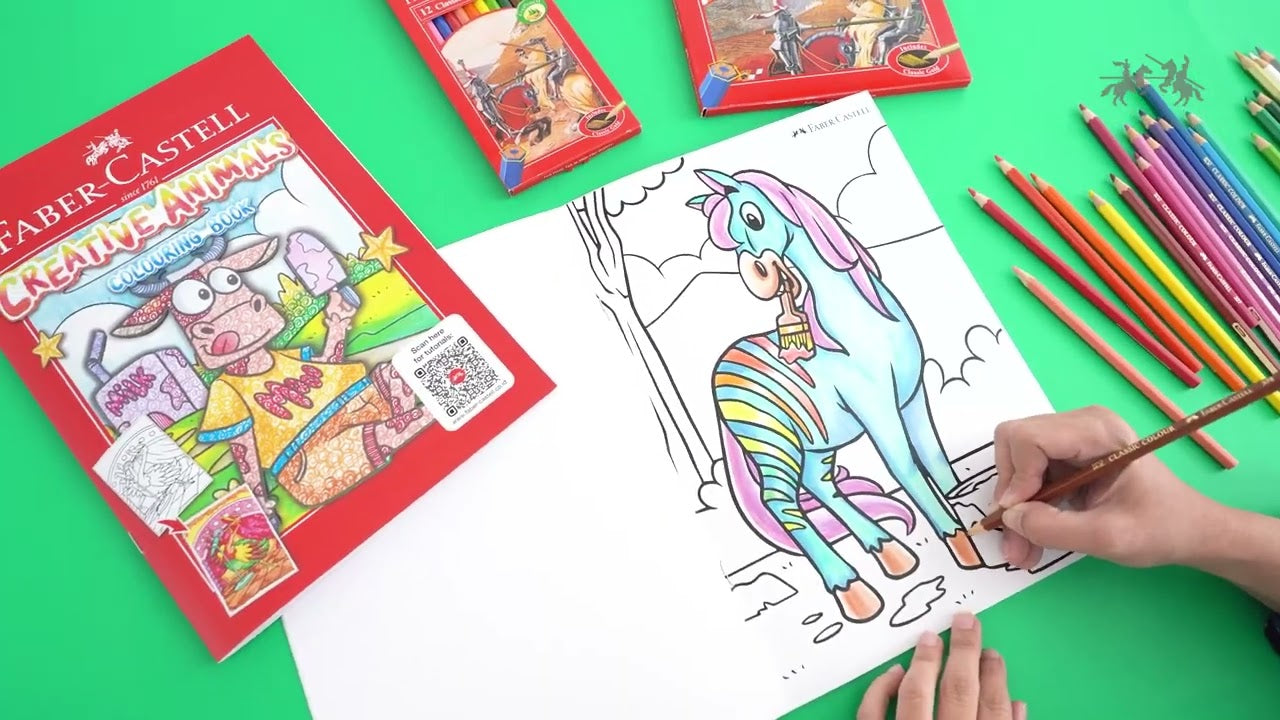 Faber Castell Creative Animals Coloring Book || دفتر تلوين للاطفال فيبر كاستل الحيوانات المبدعة