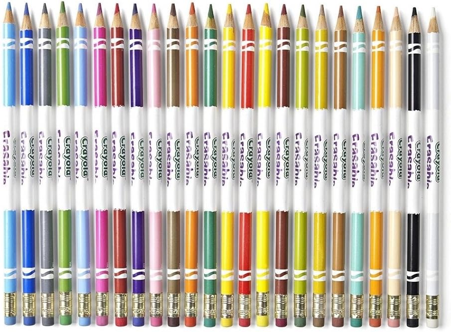 Crayola Erasable Colored Pencils 24 Colors || الوان خشبية ماسحة كرايولا ٢٤ لون