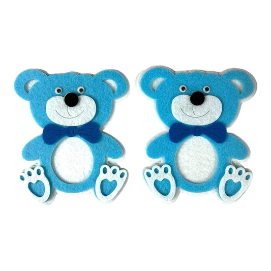 Blue Felt Teddy Bear || دبدوب جوخ لون ازرق