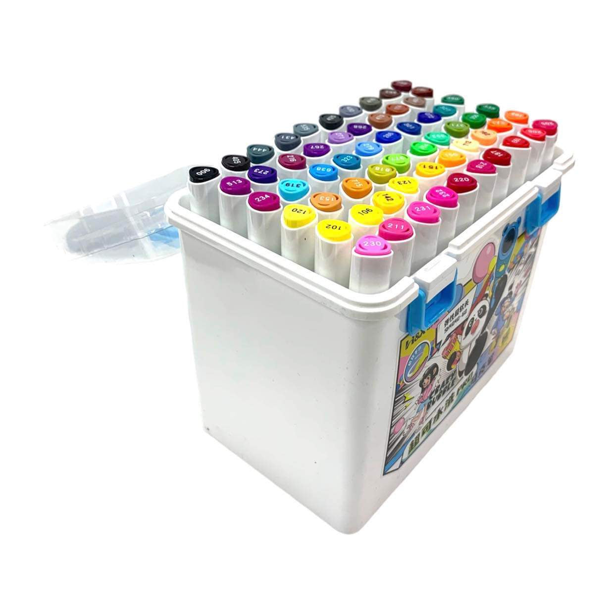 A&T Crazy Bubble Panda Sketch Marker 60 Markers || الوان سكيتش ماركرز باندا ٦٠ لون