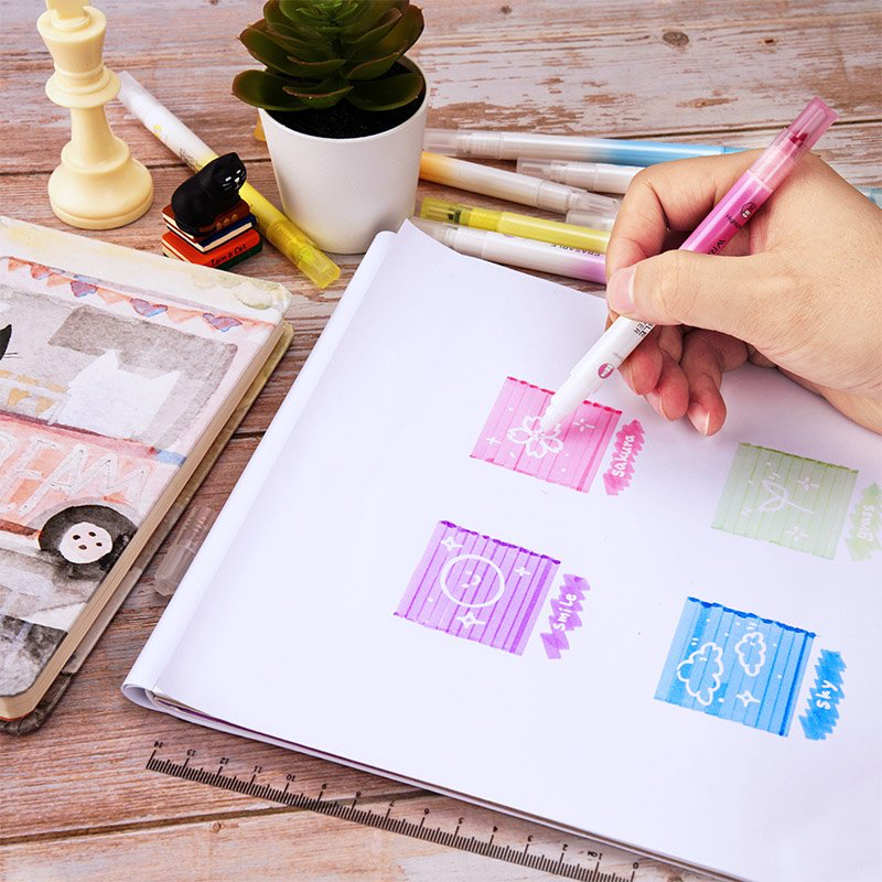 Writech Erasable Highlighters 6 Neon Colors || اقلام فسفوري ٦ لون نيون رايتيك