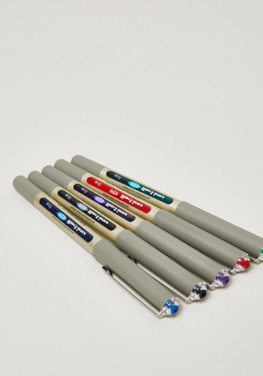 Uni Ball Fine Pens Set of 5 Colors || طقم اقلام يوني بول ٥ لون