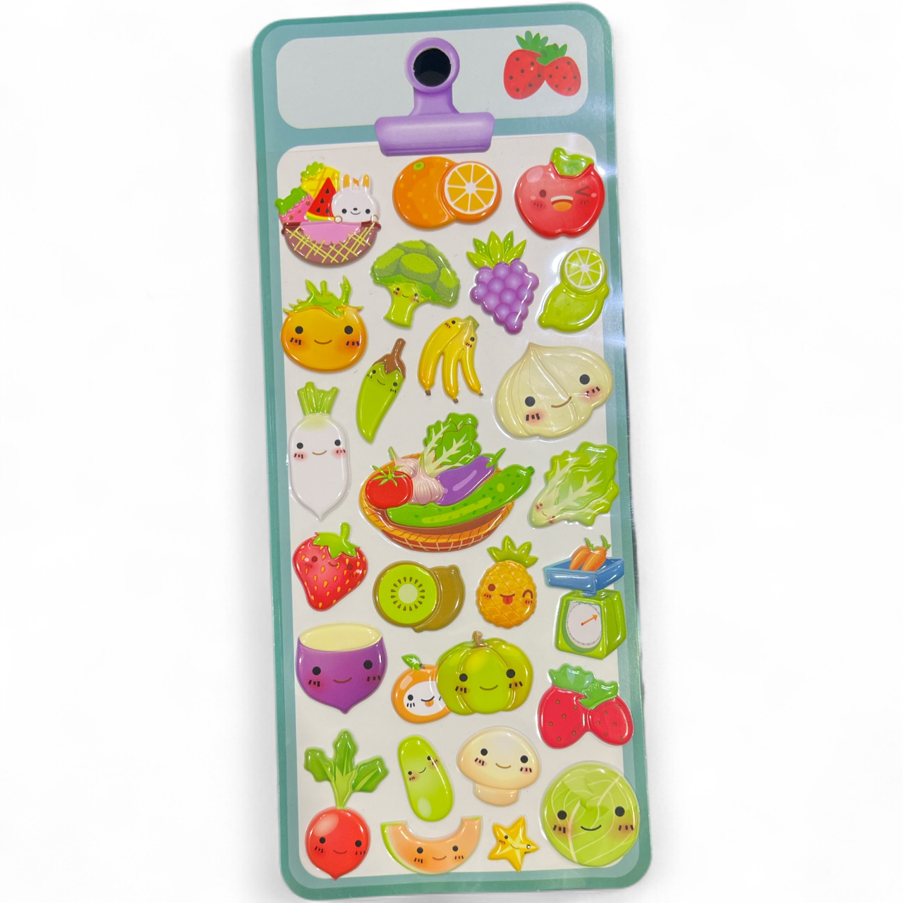 A&T Embossed Stickers Fruits Veggies Stickers #2 || ستيكرات بارزة اي اند تي خضار و فواكه #2