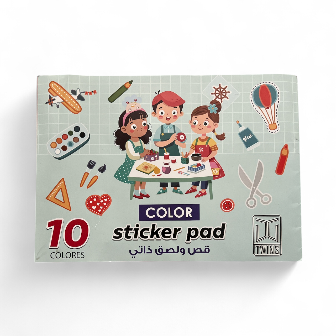 Color Sticker Pad 10 Colors A4 || دفتر قص و لصق ١٠ صفحات حجم كبير