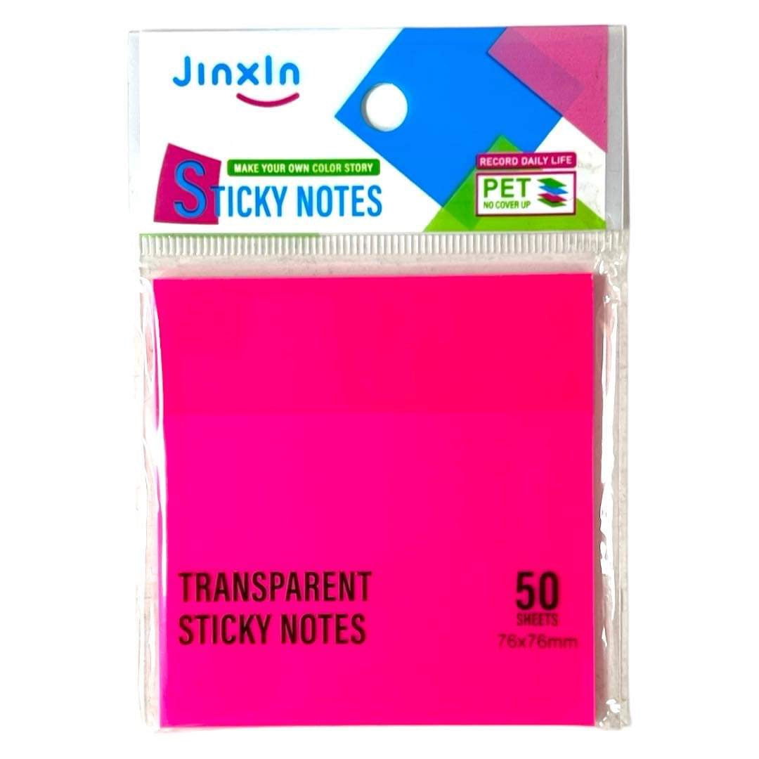 Colourful Glitter Transparent Sticky Notes