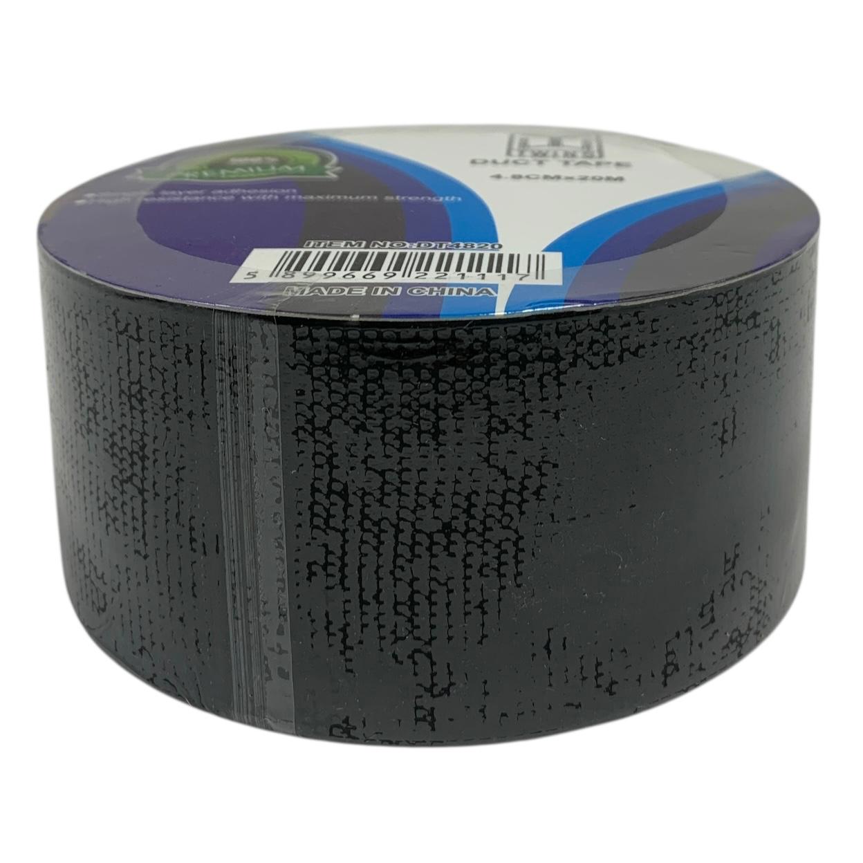 A&T Twins Duct Tape 4.8 cm x 20 M Large Size Black Color || تيب قماش توينز اي اند تي لون اسود حجم كبير ٤.٨ سم * ٢٠ متر