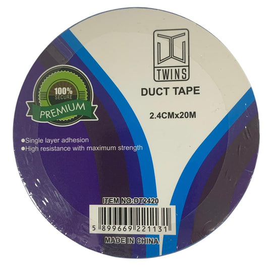 A&T Twins Duct Tape 2.4 cm x 20 M Small Size Blue Color || تيب قماش توينز اي اند تي لون ازرق حجم صغير ٢.٤ سم * ٢٠ متر