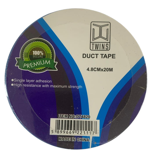 A&T Twins Duct Tape 4.8 cm x 20 M Large Size Blue Color || تيب قماش توينز اي اند تي لون ازرق حجم كبير ٤.٨ سم * ٢٠ متر