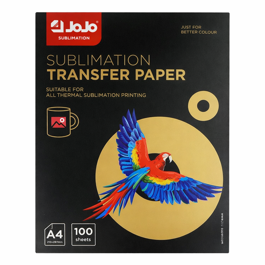 Jojo Paper Thermal Sublimation Transfer Paper A4 Size 100 Sheets || ورق جوجو ورق سبلينيشن حراري حجم اي فور ١٠٠ ورقة
