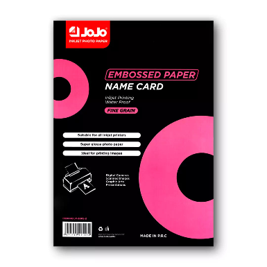 Jojo Paper Embossed Name Card A4 Size Fine Grain 300 gsm || ورق جوجو بارز لطباعة البطاقات حجم اي فور سماكة ٣٠٠ جرام