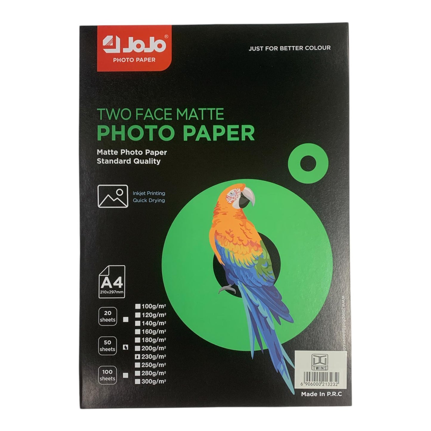 Jojo Two Face Matte Photo Paper 50 Sheets A4 Size 230 gsm || ورق جوجو مطفي وجهين ٥٠ ورقة حجم اي فور سماكة ٢٣٠ جرام