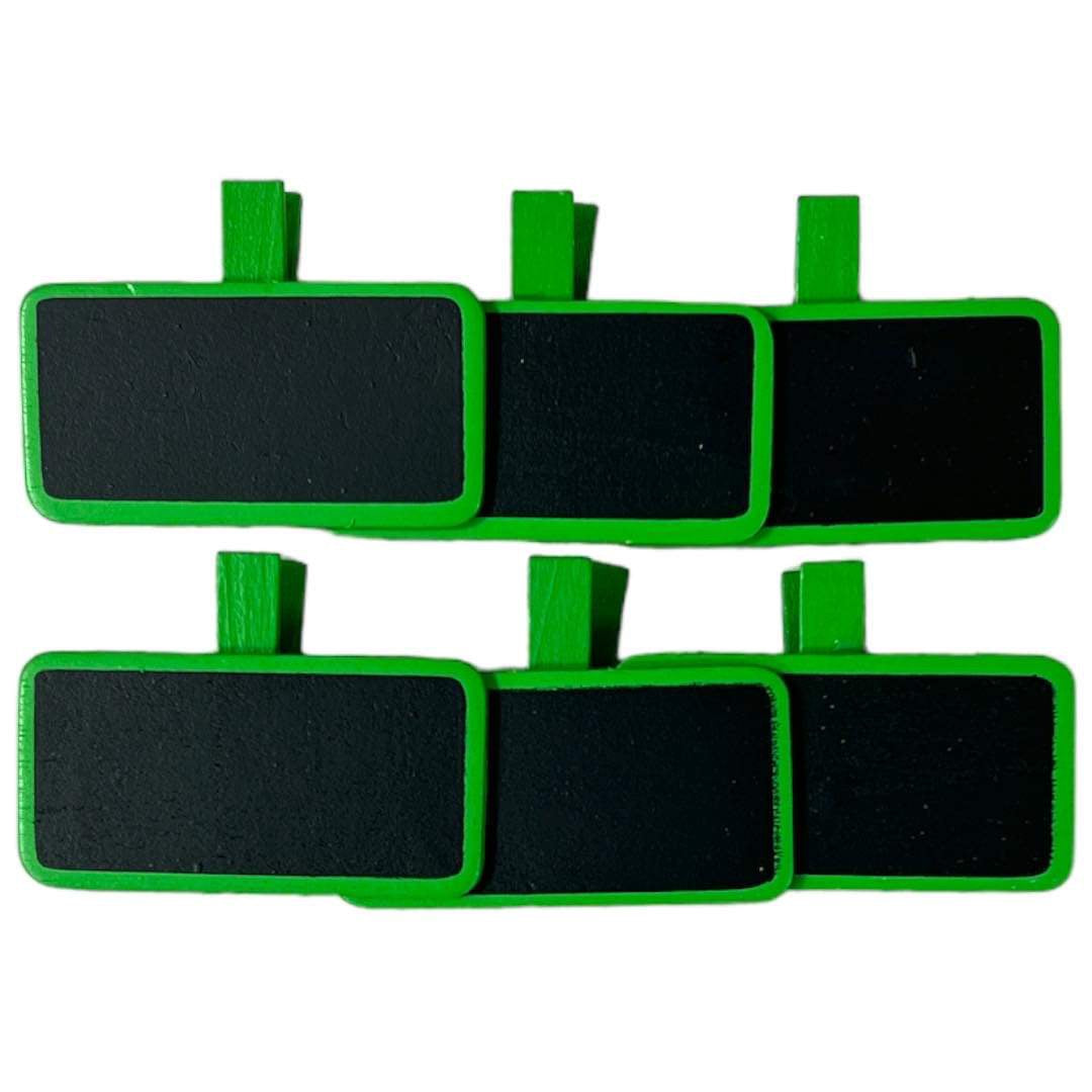 Wooden Clips Blackboard Assorted Colors || ملاقط ملونة شكل بلاك بورد الوان مختلفة