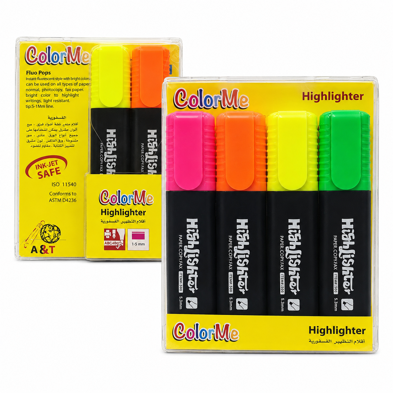 A&T Highlighter Package 6 Pcs || باكيج هايلايترز اي اند تي ٦ قطعة