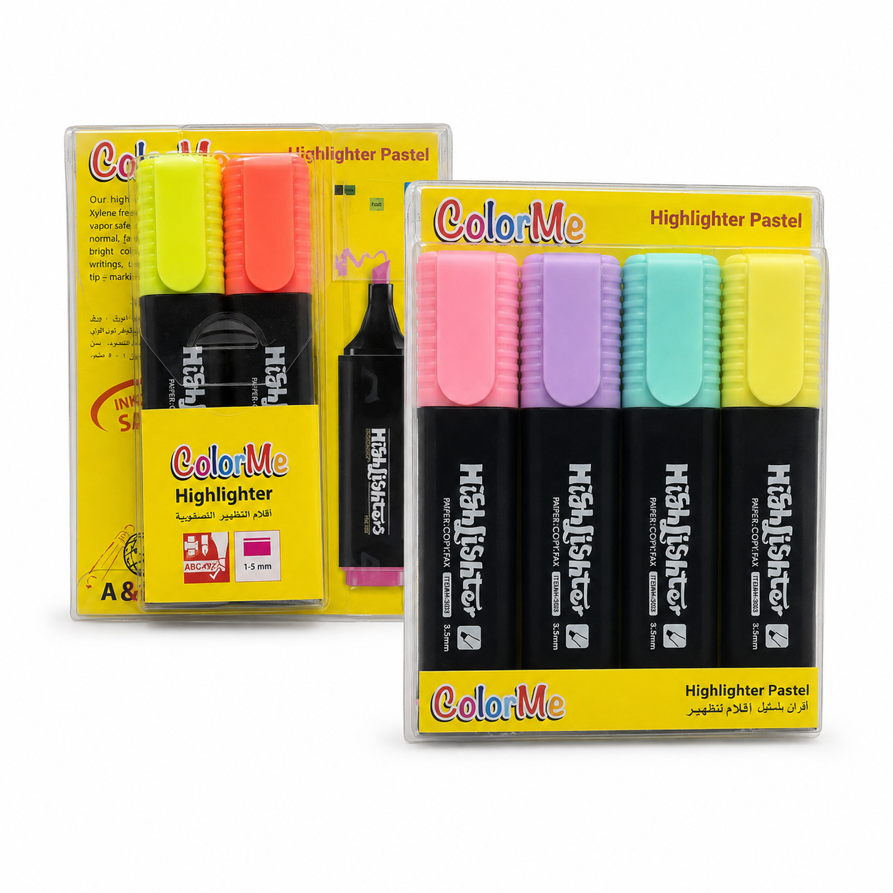 A&T Highlighter Package 6 PCS Pastel || باكيج هايلايترز اي اند تي ٦ قطعة باستيل
