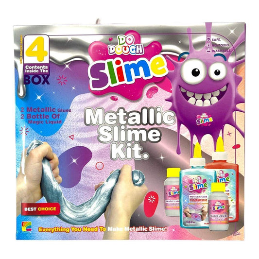 Do Dough Metallic Slime Kit 4 Pcs || مجموعة سلايم ميتاليك ٤ قطع دو دوه