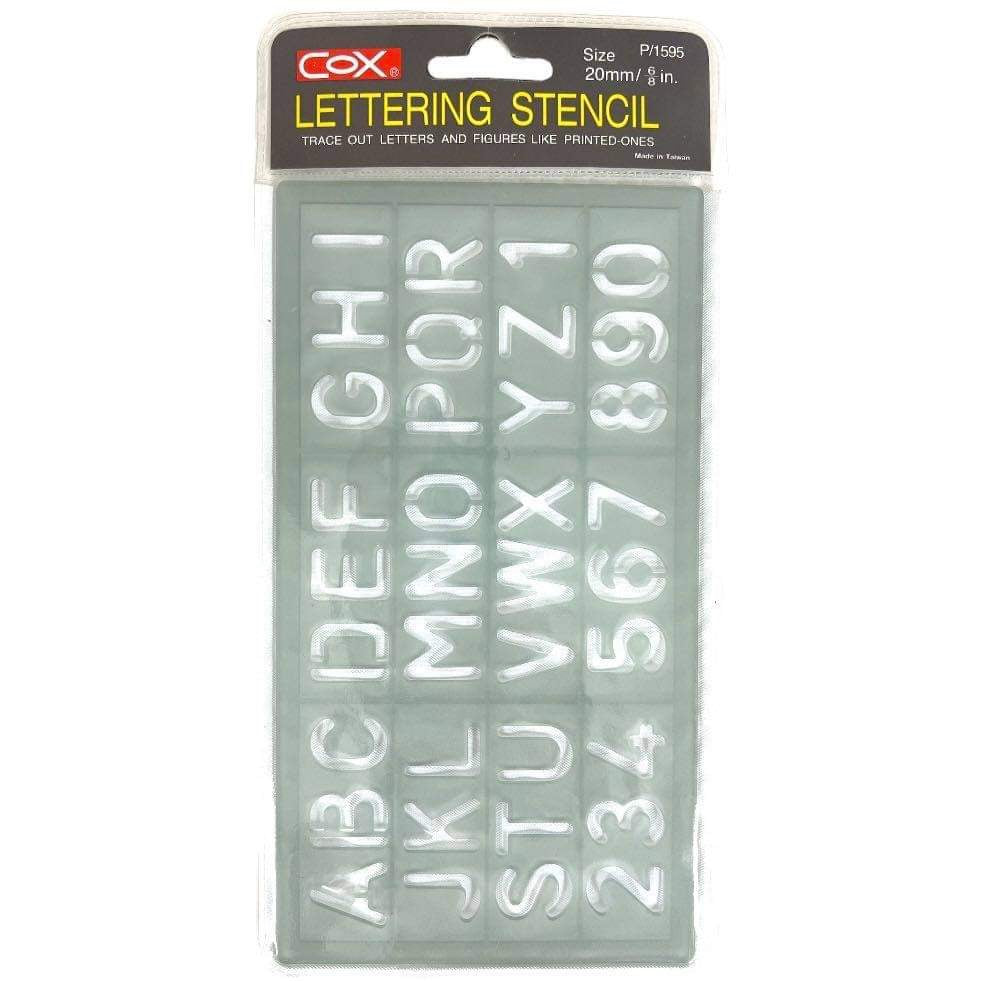 Cox Lettering Stencil Ruler Alphabets Numbers || مسطرة ستنسل احرف و ارقام