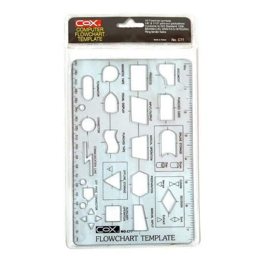 Engineering Cox Stencil Ruler Computer Flowchart Template || مسطرة هندسية ستنسل اشكال فلو شارت كمبيوتر