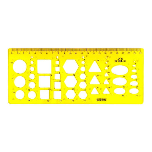Engineering Stencil Ruler Geometric Shapes Template || مسطرة هندسية ستنسل اشكال