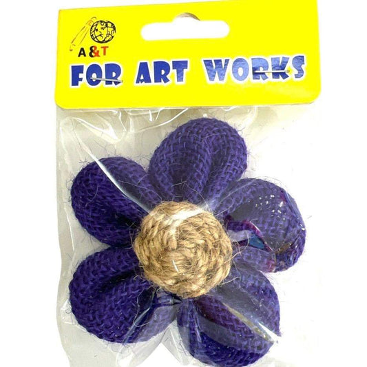 Burlap Flower Purple Color || وردة اشغال يدوية خيش لون بنفسجي