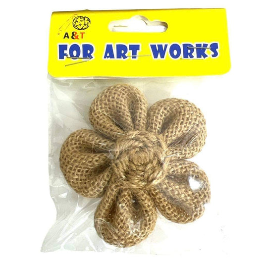 Burlap Flower Plain Color || وردة اشغال يدوية خيش لون سادة