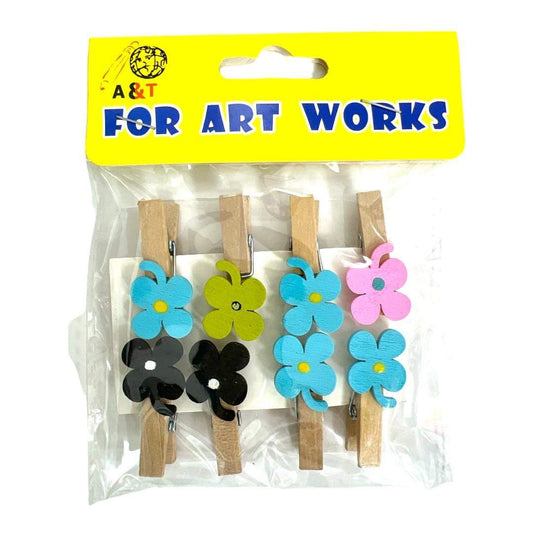 Wooden Clips Flowers || كليبسات ملاقط خشب زهور