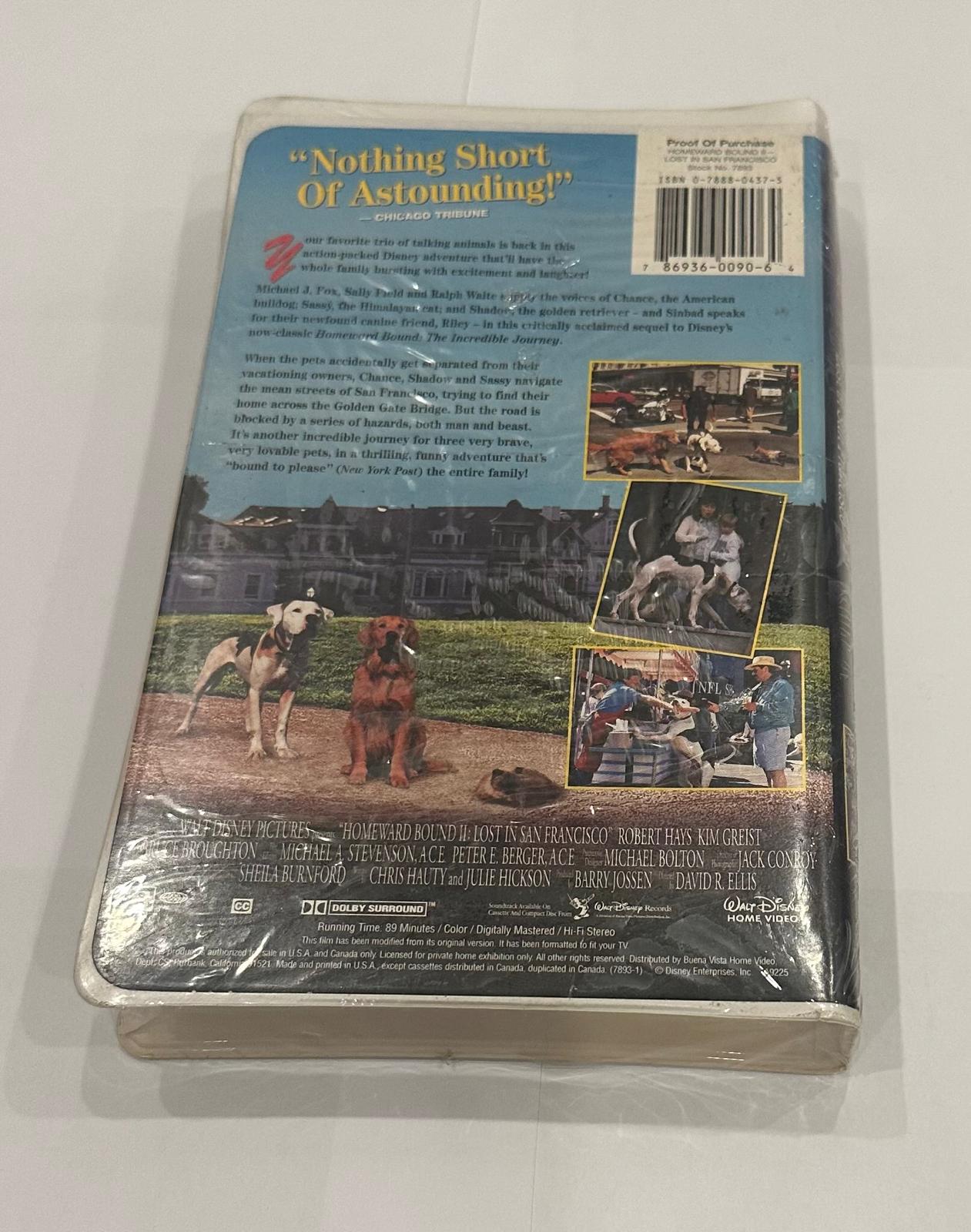 Disney VHS Tape Homeward Bound 2 Lost in San Francisco