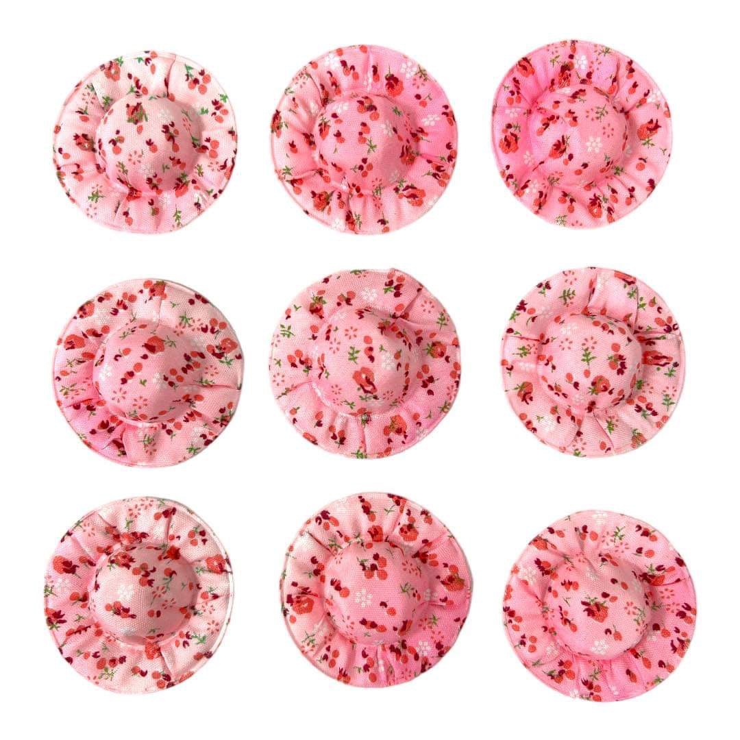Felt Mini Hats Pink Color || قبعات جوخ صغيرة لون وردي