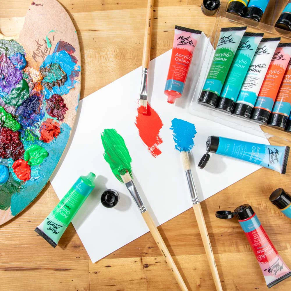 Mont Marte Acrylic Colors 18 Colors 36 ml || الوان اكريليك مونت مارت 28 لون حجم 36 مل