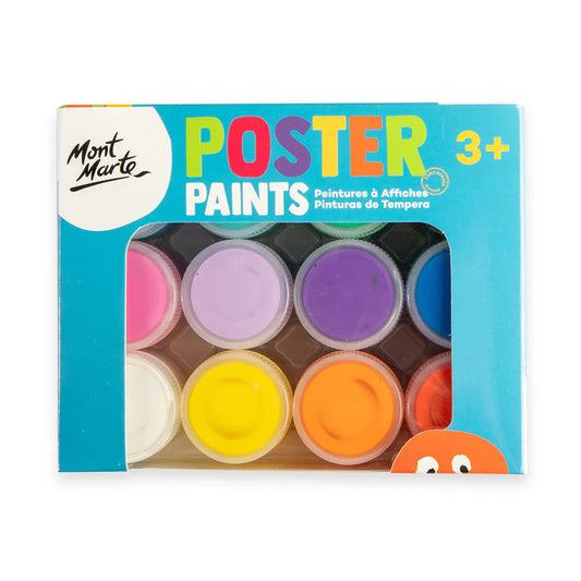 Mont Marte Poster Paint Set 12pc x 20ml || الوان بوستر كولور مونت مارت 12 لون 20 مل