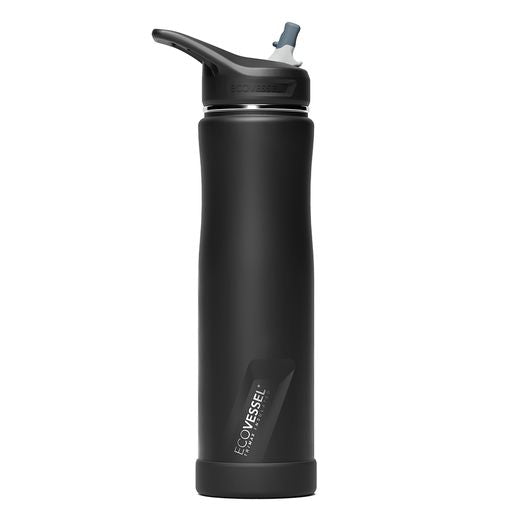 Ecovessel SUMMIT 24 oz - TriMax® Insulated Stainless Steel - Black Shadow Water Bottle