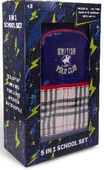 British Polo Club CBPC3 5IN1 TROLLEY BOX SET 16" || طقم شنطة تروللي بوبو كلوب 5 في 1، 16 إنش