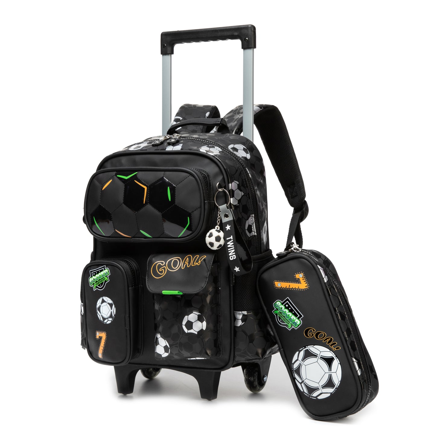 14" Trolley Backpack 2PCS GOAL TWINS || شنطة ترولي 14 انش 2 قطعه جوول توينز