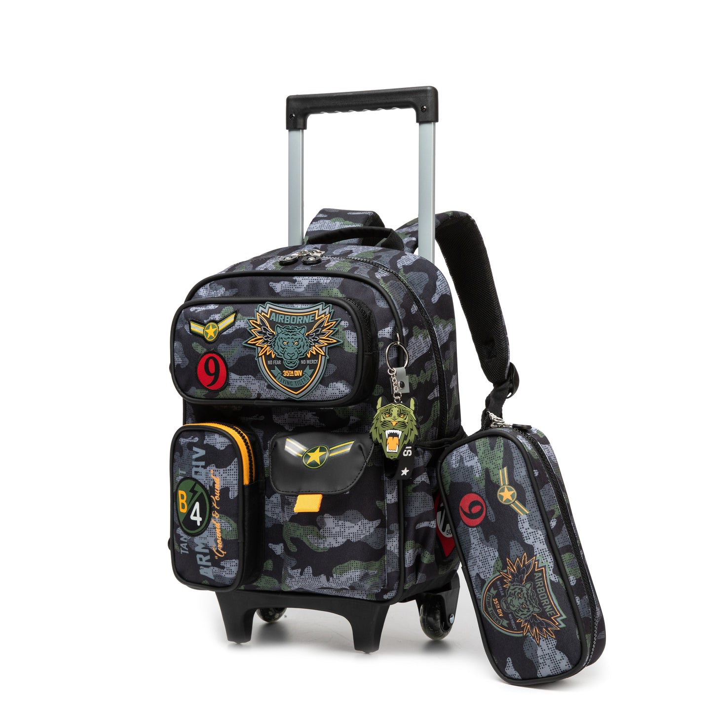 14" Trolley Backpack 2PCS FLYING TIGERS TWINS || شنطة ترولي 14 انش 2 قطعه النمر الطائر توينز
