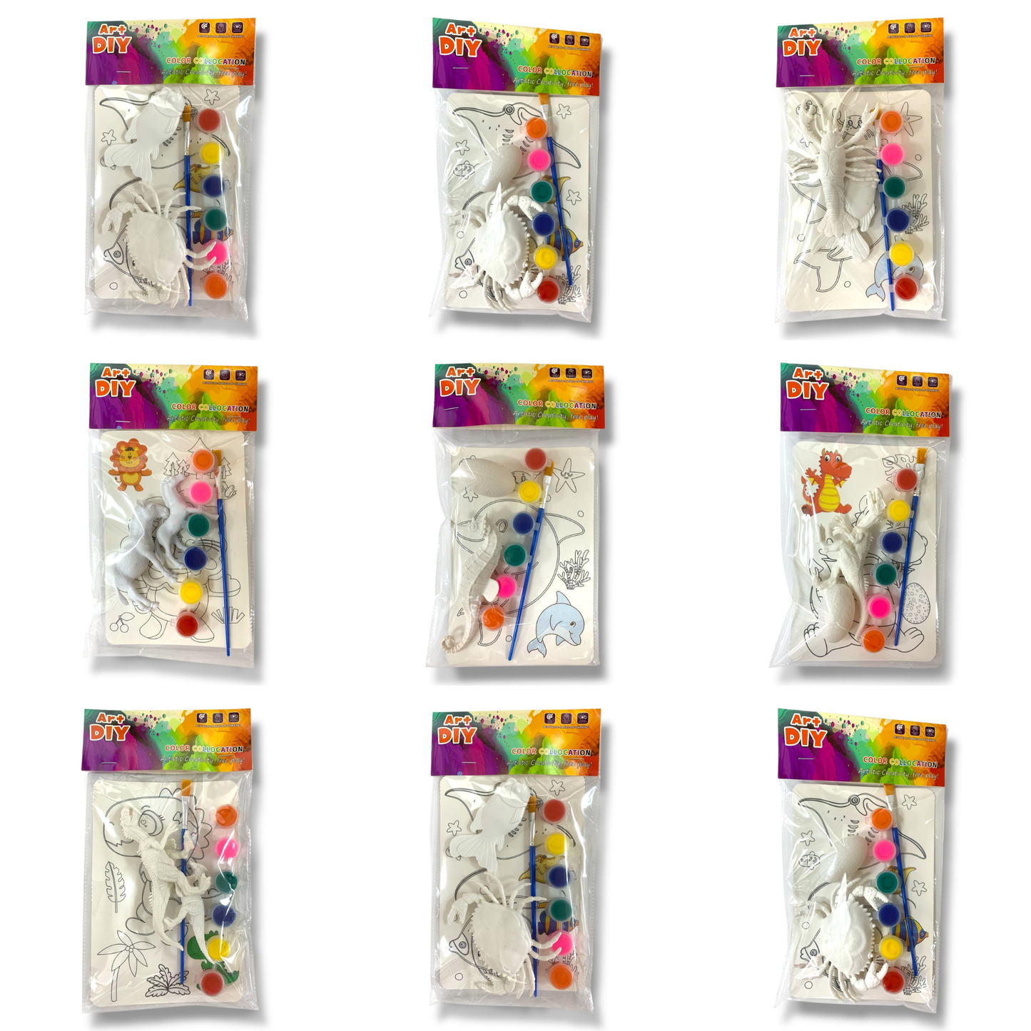 A&T Coloring Toys and Board Assorted Models || مجسمات تلوين موديلات متنوعة مع لوحة للتلوين