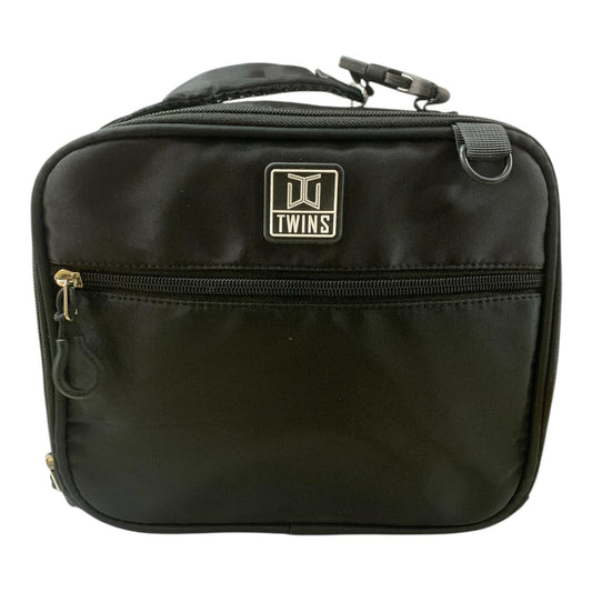 Twins Insulated Lunch Bag - Stylish & Reusable Lunch Box for Kids & Adults Black || شنطة اكل توينز اي اند تي سحابين للمدرسة و الدوامات لون اسود