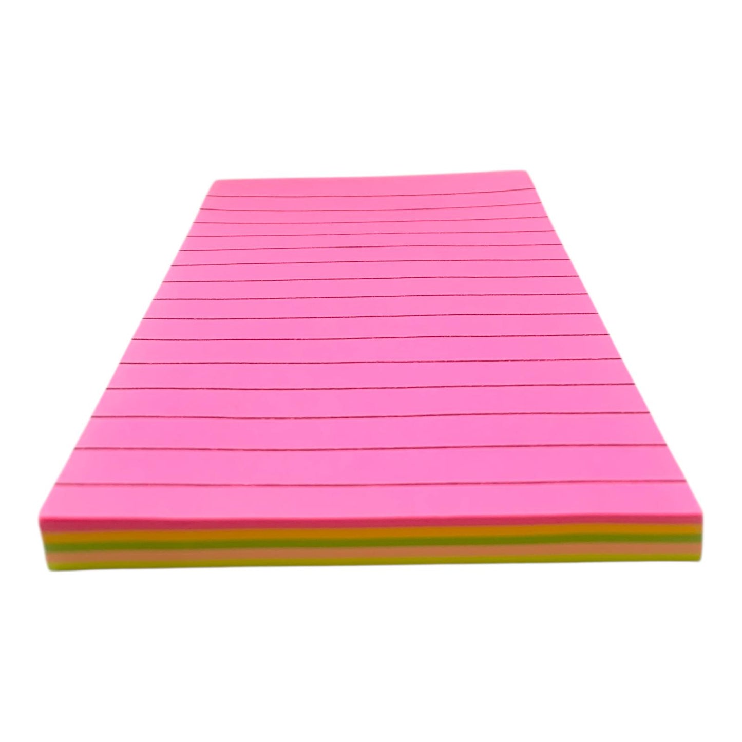 A&T Lined Super Sticky Notes 4x6 || ورق ملاحظات بوست ات ستيكي نوت فسفوري 4*6