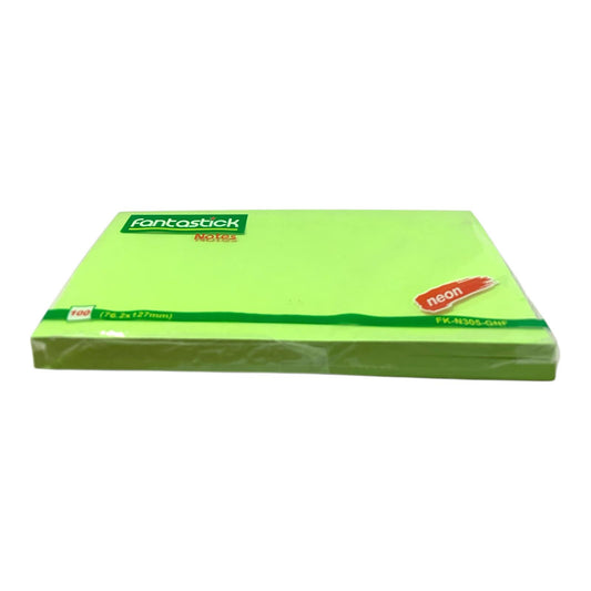 Fantastic Sticky Notes Neon Green 76.2 x 127 || ستيكي نوت فسفوري اخضر فانتاستيك 76.2 * 127