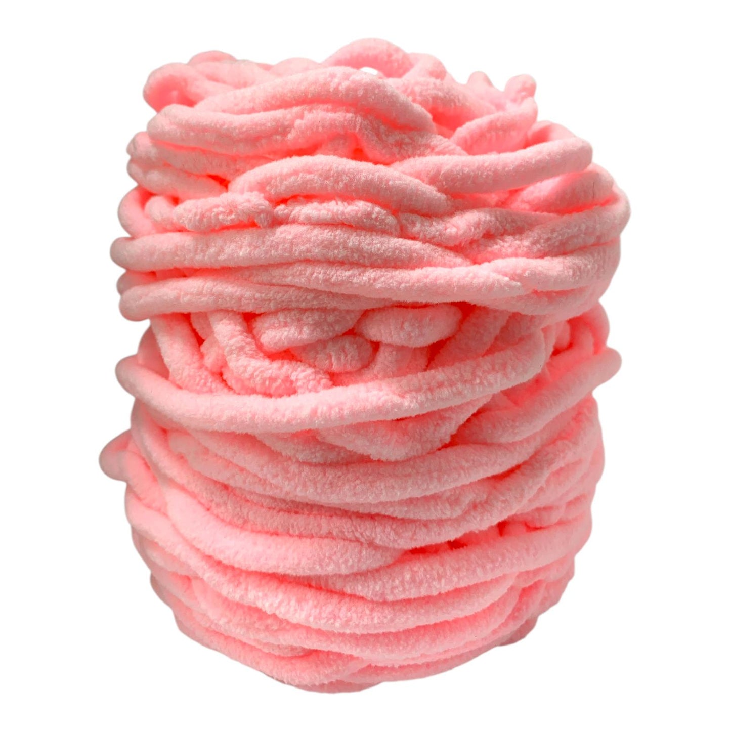 Pink Chunky Chenille Yarn Super Soft & Plush || خيط صوف ناعم حجم كبير لون وردي
