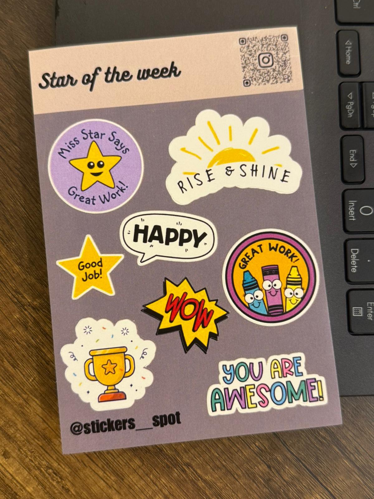Star Of The Week Stickers || ستيكرات نجم الاسبوع